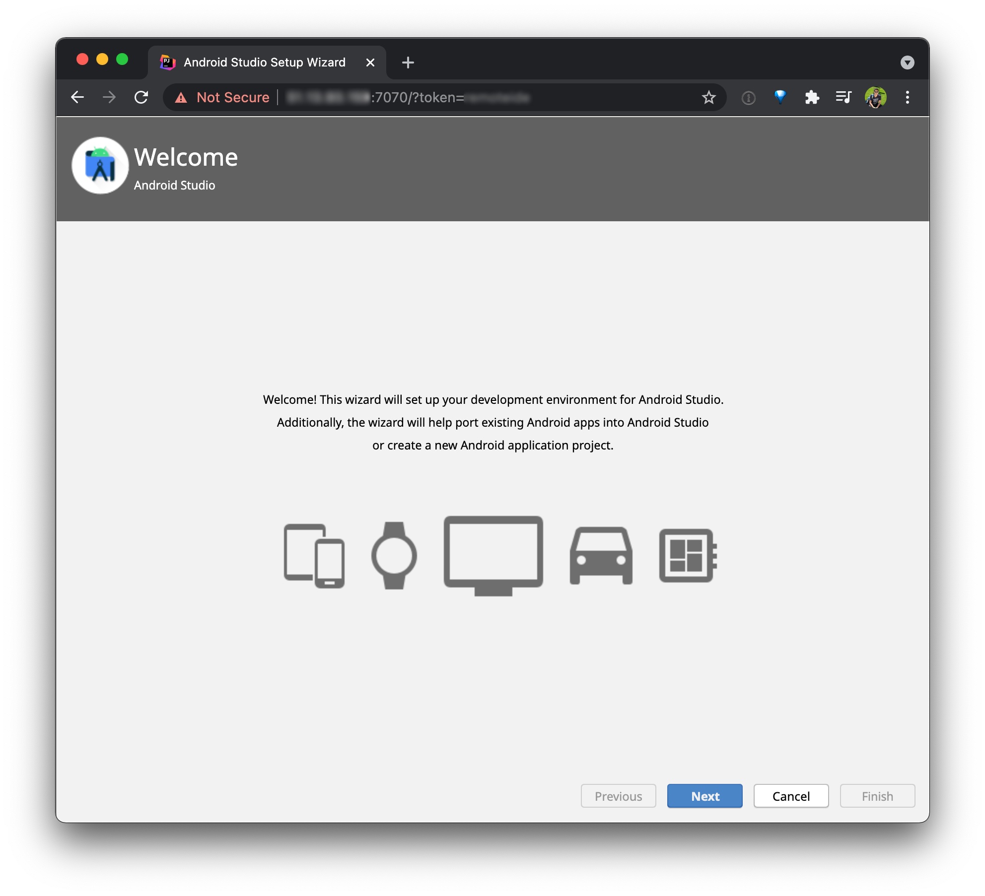 Android Studio in Chrome